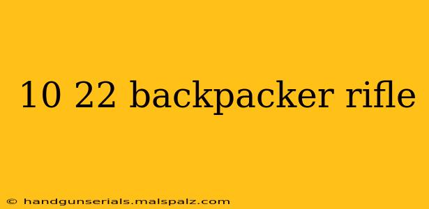 10 22 backpacker rifle