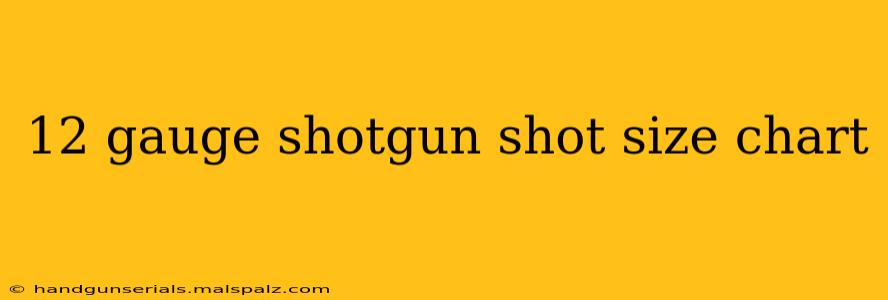 12 gauge shotgun shot size chart