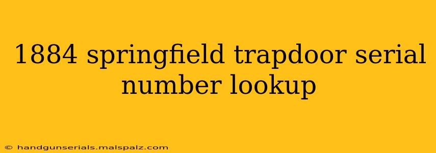 1884 springfield trapdoor serial number lookup