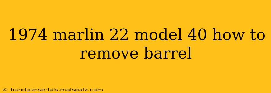 1974 marlin 22 model 40 how to remove barrel