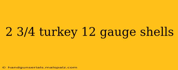 2 3/4 turkey 12 gauge shells