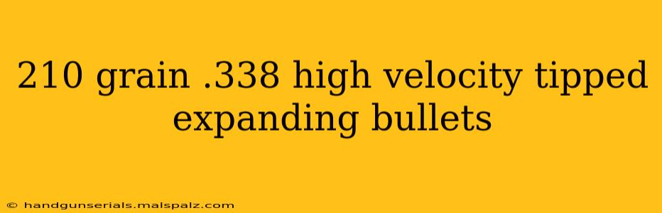 210 grain .338 high velocity tipped expanding bullets