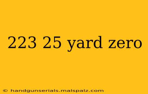 223 25 yard zero