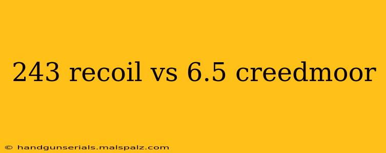 243 recoil vs 6.5 creedmoor