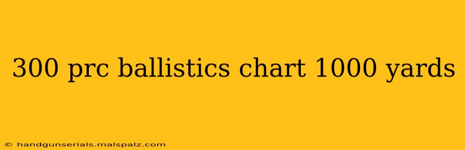 300 prc ballistics chart 1000 yards