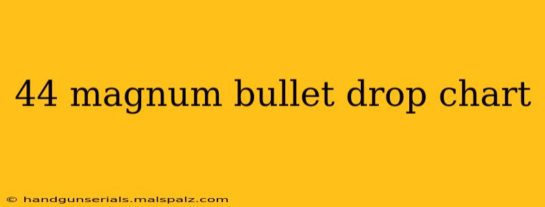 44 magnum bullet drop chart