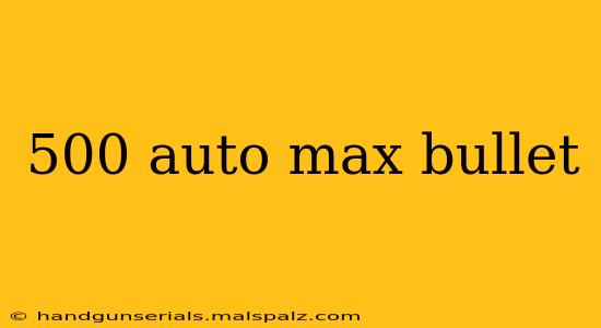 500 auto max bullet