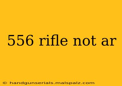 556 rifle not ar