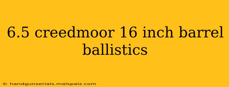 6.5 creedmoor 16 inch barrel ballistics