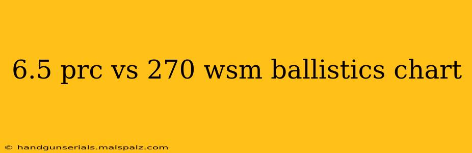 6.5 prc vs 270 wsm ballistics chart