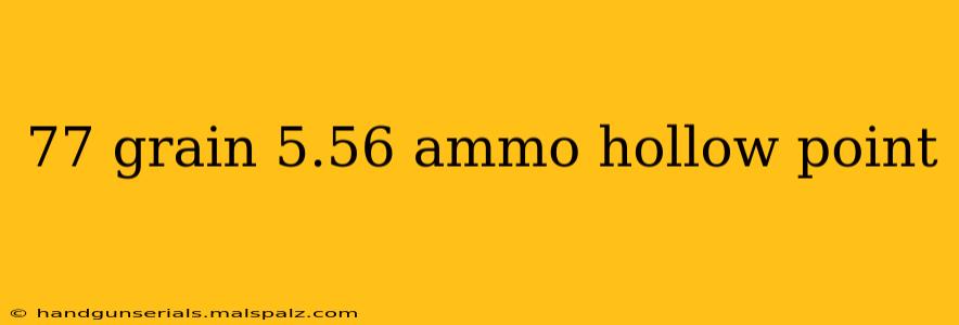 77 grain 5.56 ammo hollow point