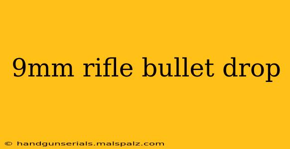 9mm rifle bullet drop