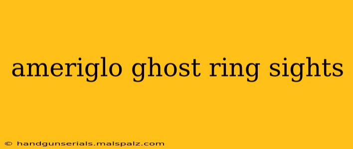 ameriglo ghost ring sights