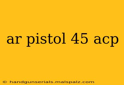 ar pistol 45 acp