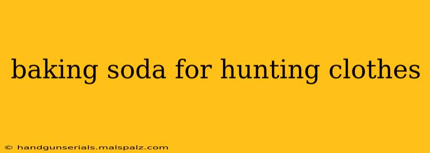 baking soda for hunting clothes