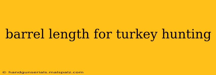 barrel length for turkey hunting