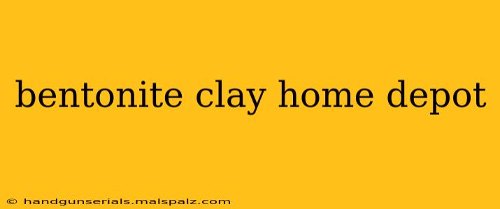 bentonite clay home depot