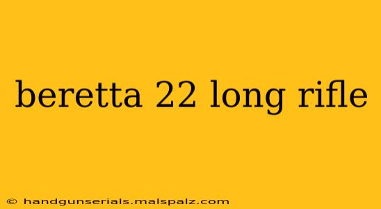 beretta 22 long rifle