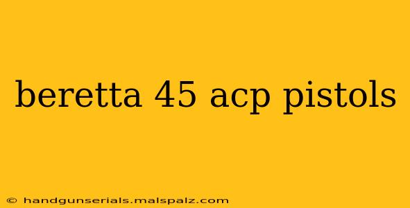 beretta 45 acp pistols