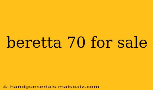 beretta 70 for sale