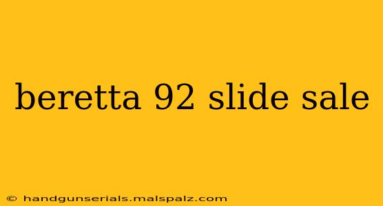 beretta 92 slide sale