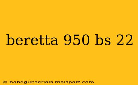 beretta 950 bs 22