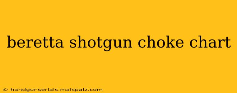 beretta shotgun choke chart