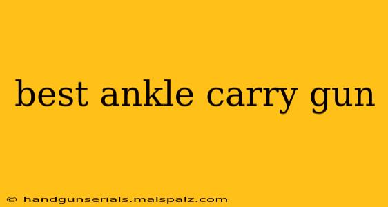 best ankle carry gun