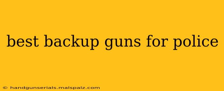 best backup guns for police