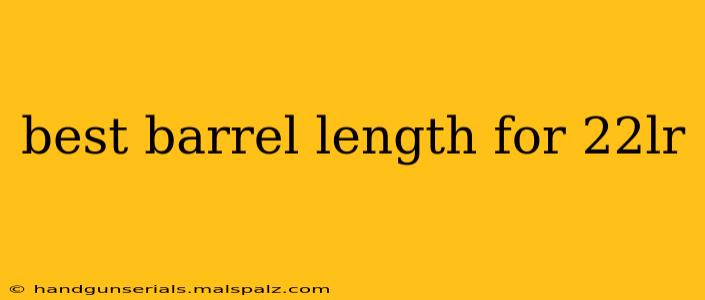 best barrel length for 22lr