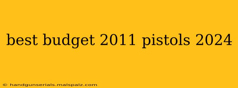 best budget 2011 pistols 2024