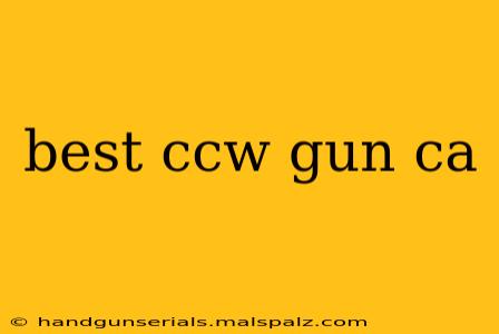 best ccw gun ca