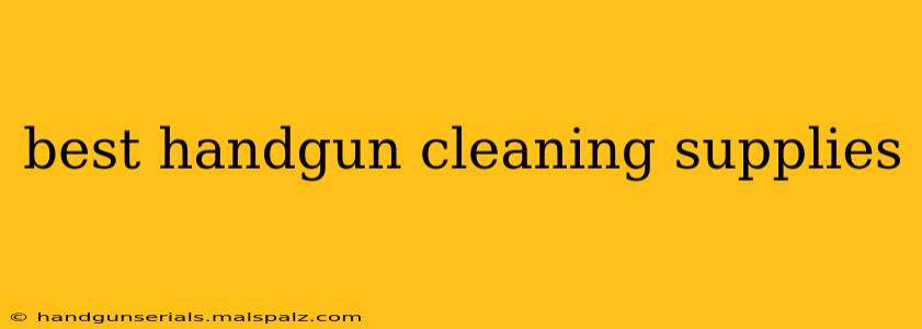 best handgun cleaning supplies