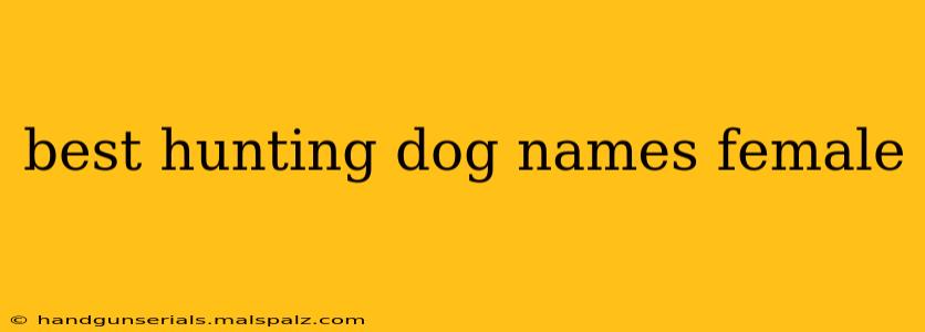 best hunting dog names female