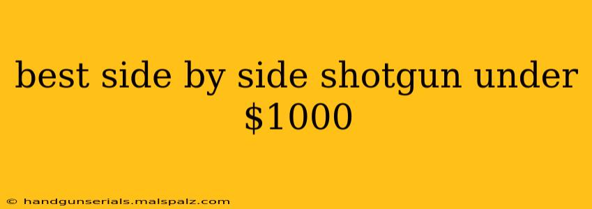 best side by side shotgun under $1000