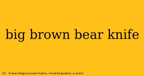 big brown bear knife