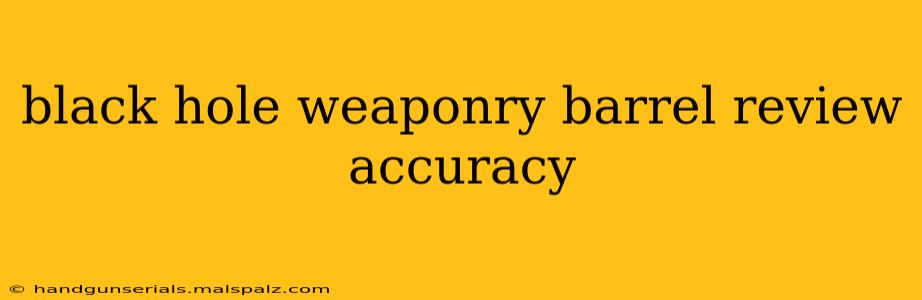 black hole weaponry barrel review accuracy