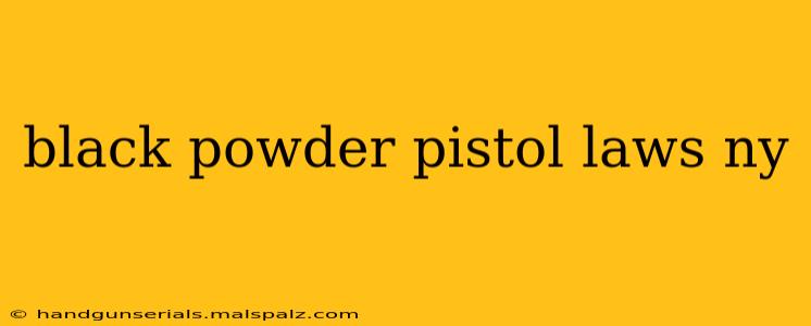 black powder pistol laws ny