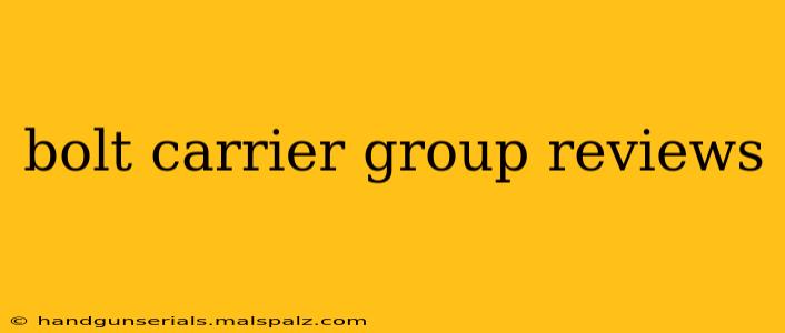 bolt carrier group reviews