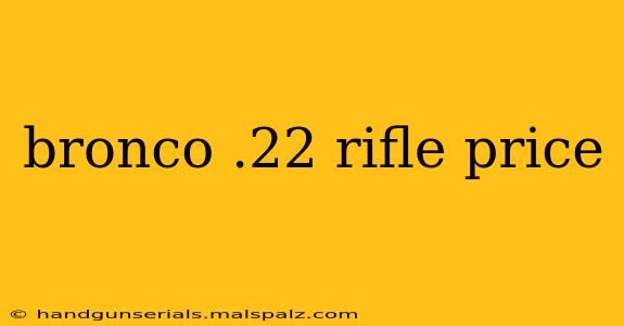 bronco .22 rifle price