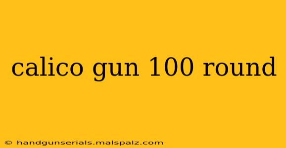 calico gun 100 round