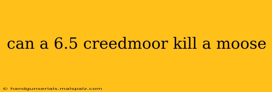 can a 6.5 creedmoor kill a moose