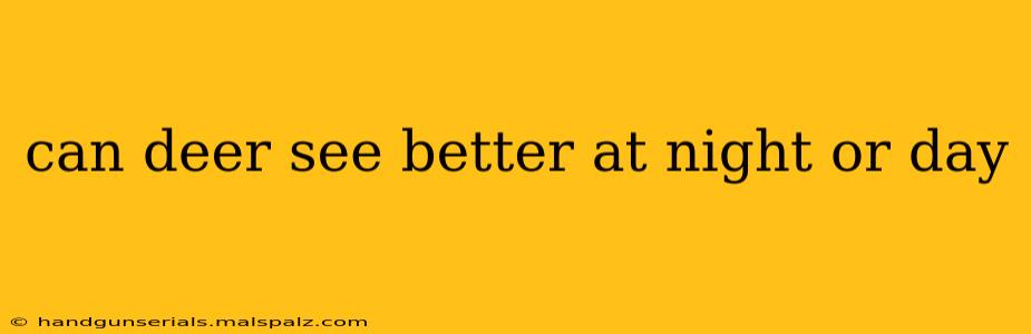 can deer see better at night or day