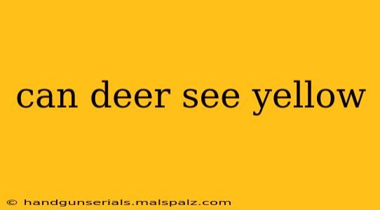 can deer see yellow