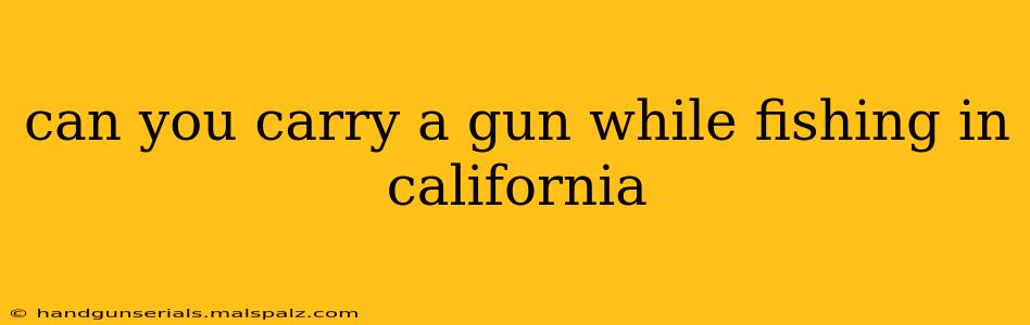 can you carry a gun while fishing in california