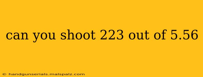 can you shoot 223 out of 5.56