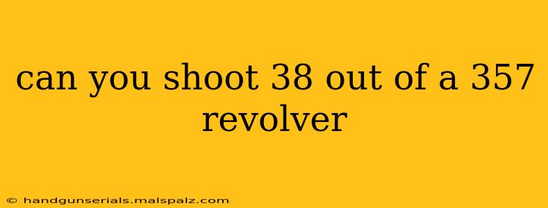 can you shoot 38 out of a 357 revolver