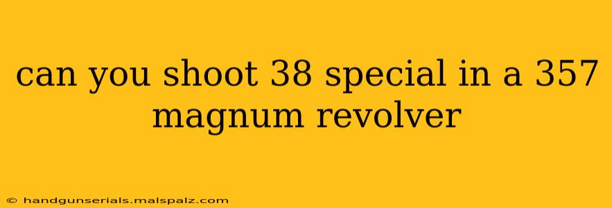 can you shoot 38 special in a 357 magnum revolver