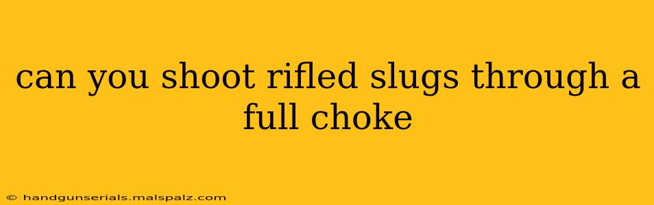 can you shoot rifled slugs through a full choke