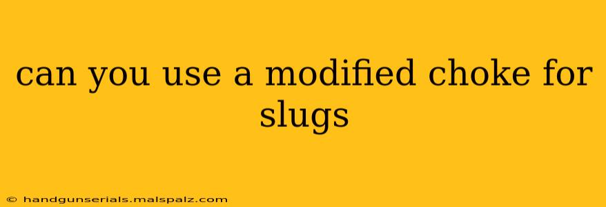 can you use a modified choke for slugs